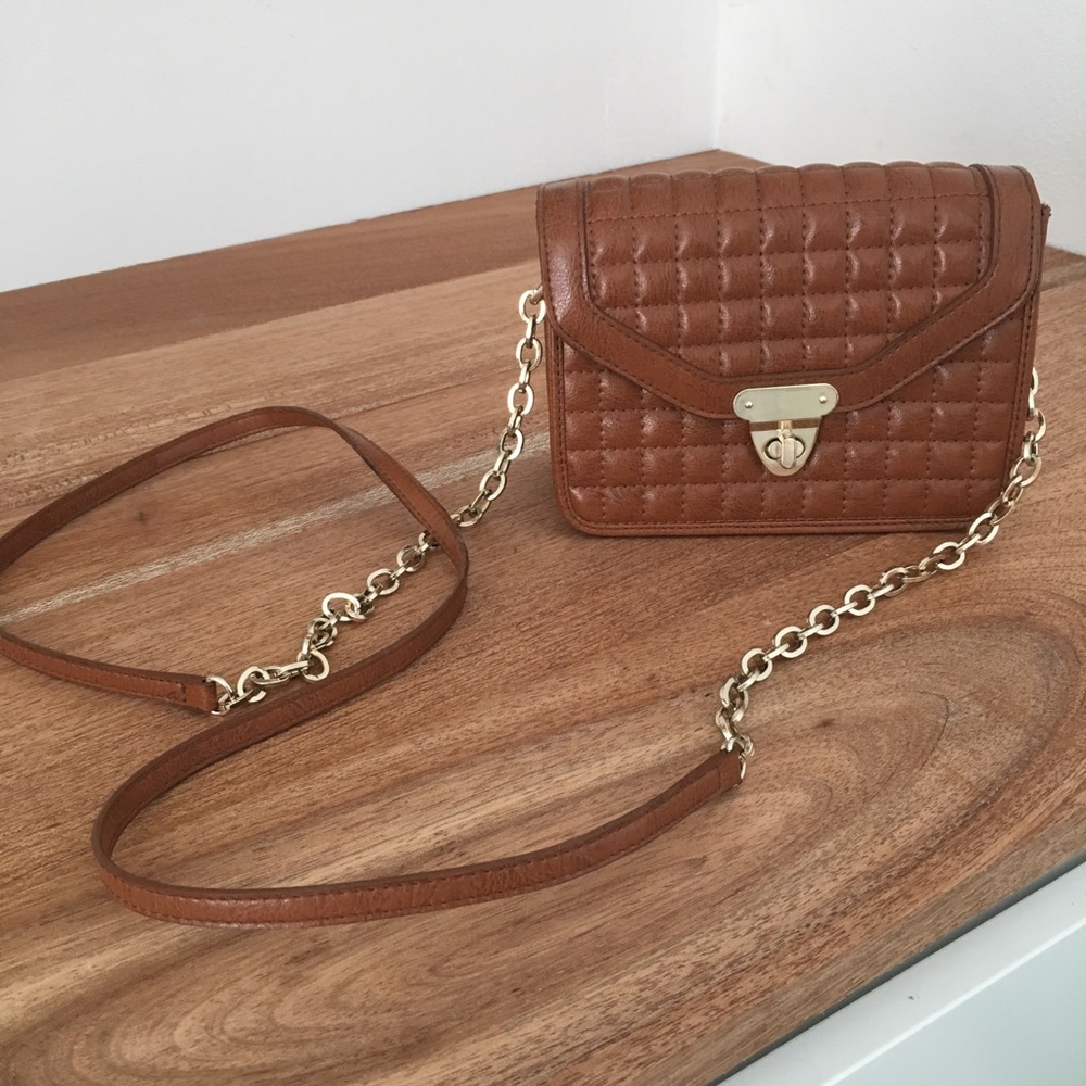 Banana Republic Quilted Structured Crossbody Bag